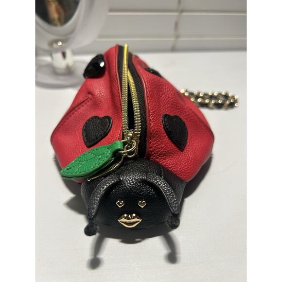 Betsey Johnson Ladybug Wristlet Purse "Luck Be a Lady" - Picture 1 of 4